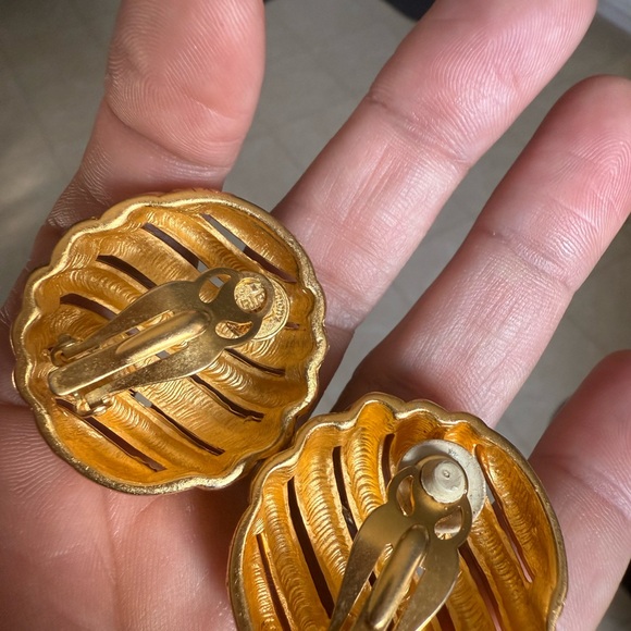 Givenchy Gold Swirl Earrings - Picture 7 of 11